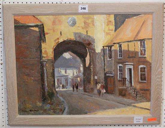 Charles Brooker, oil, Rye Gatehouse